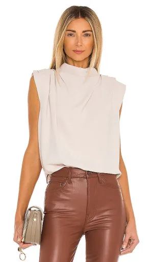 Amanda Uprichard Sleeveless Fabienne Top in Cream