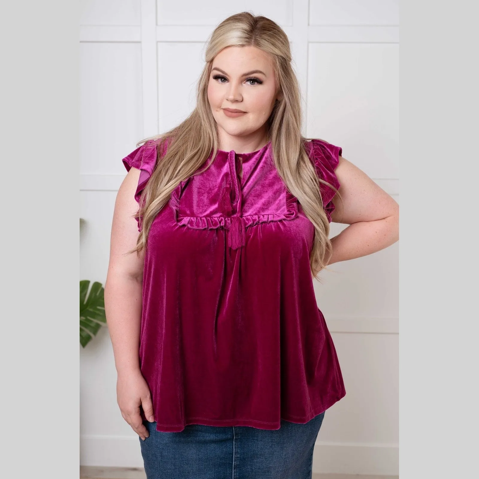 Angelica Blouse in Magenta