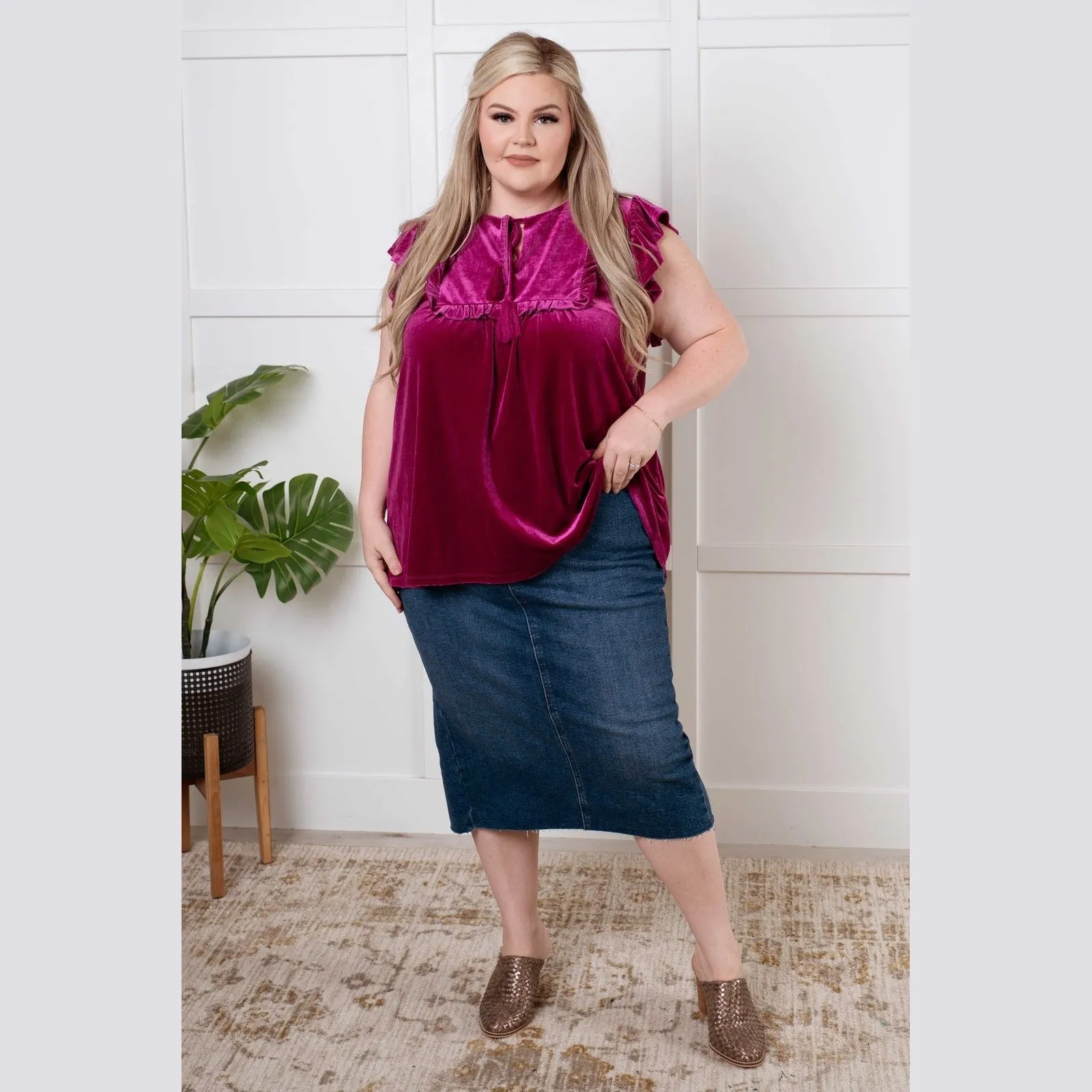 Angelica Blouse in Magenta