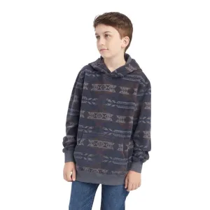 ARIAT BOYS PRINTED OVERDYED MARITIME BLUE SOUTHWEST SWEATER