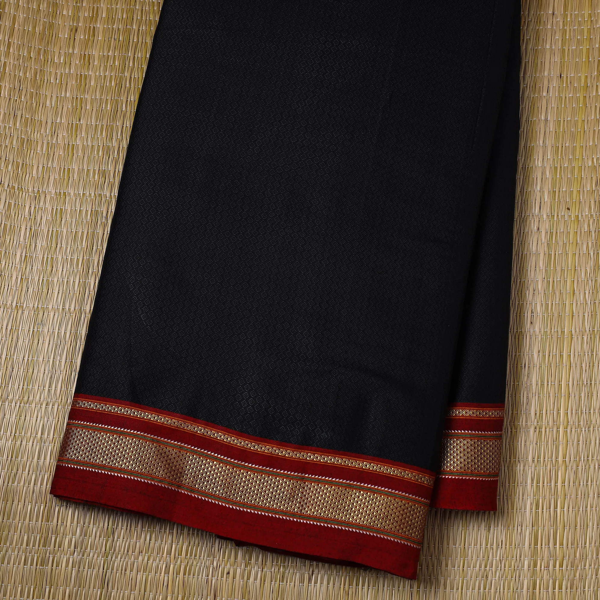 Black - Traditional Khun Weave Cotton Fabric 31