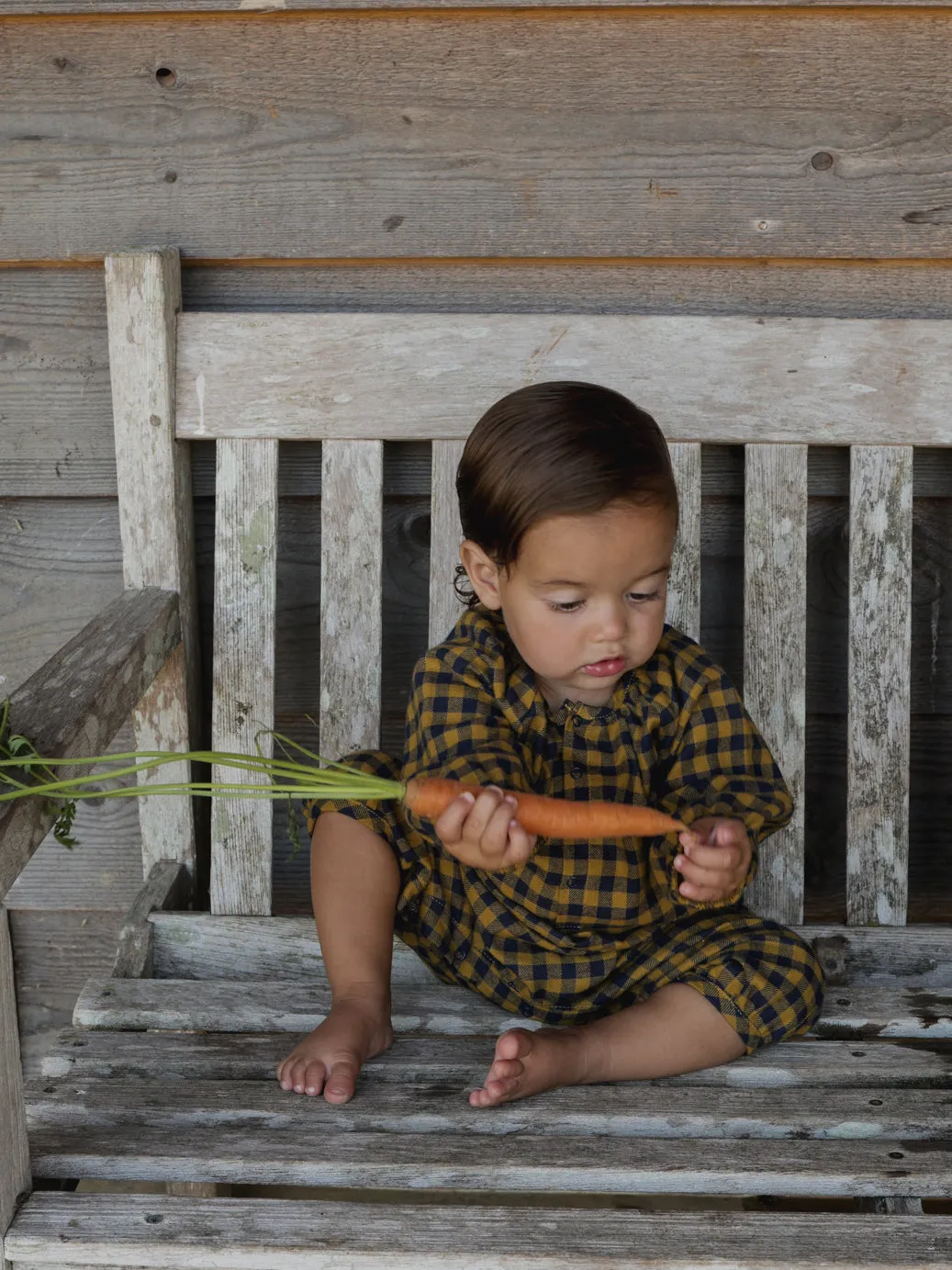Blueberry Gingham Onesie