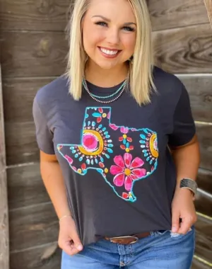 CALLIE FLORAL TEXAS TEE