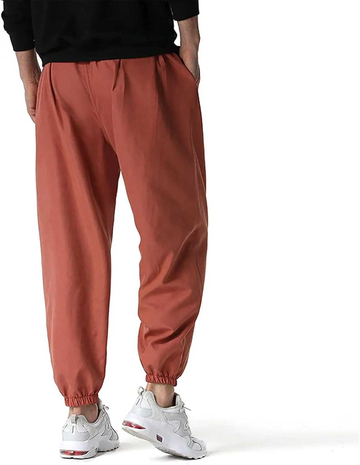 Cargo Pants for Men Relaxed Fit Hiking Outdoor Men's Heavyweight Fleece Cargo Sweatpants Stretch Elastic Waist Baggy