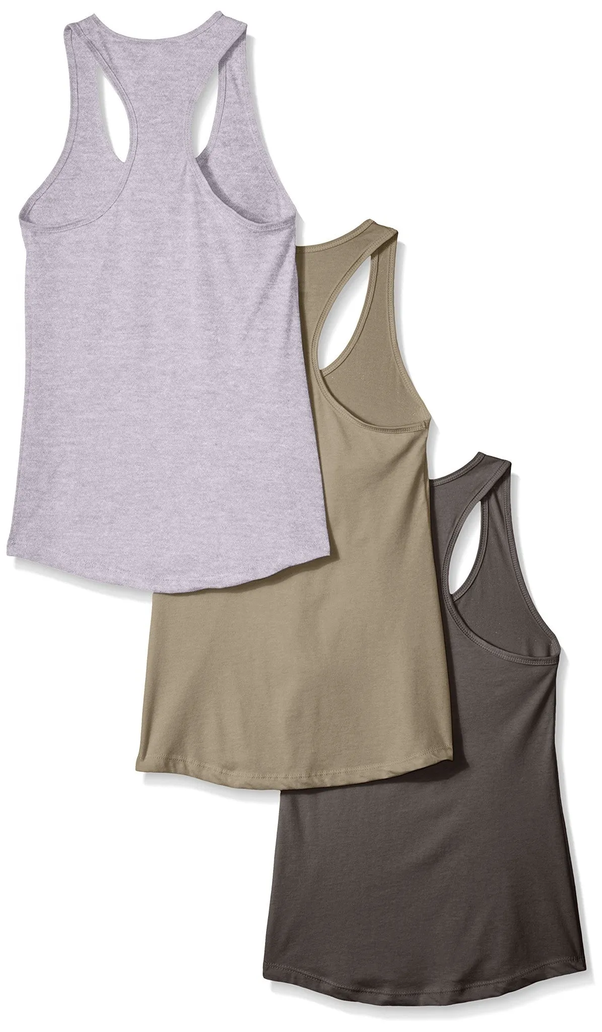 Clementine Women's Petite Plus Ideal Racerback Tank (Pack of 3)
