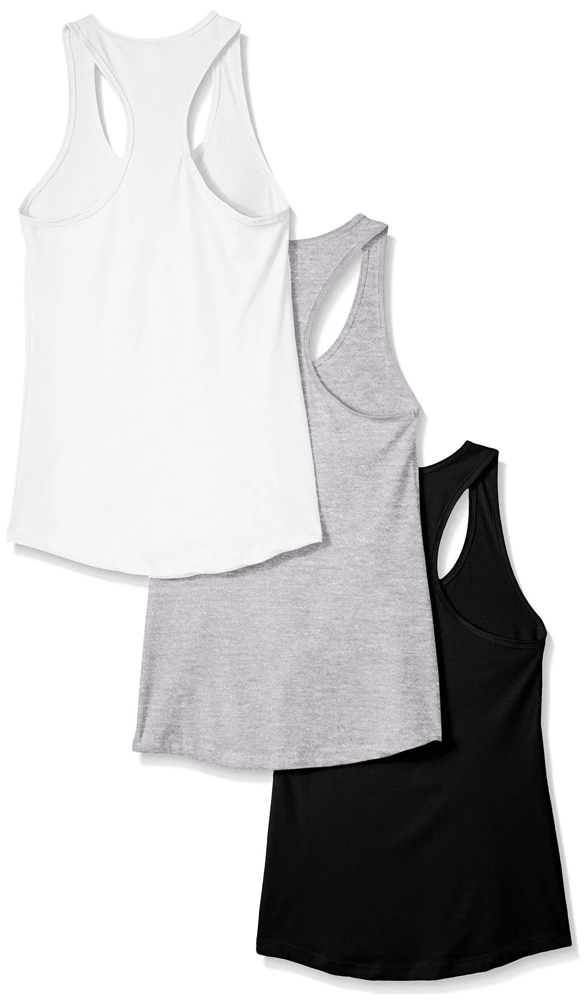 Clementine Women's Petite Plus Ideal Racerback Tank (Pack of 3)