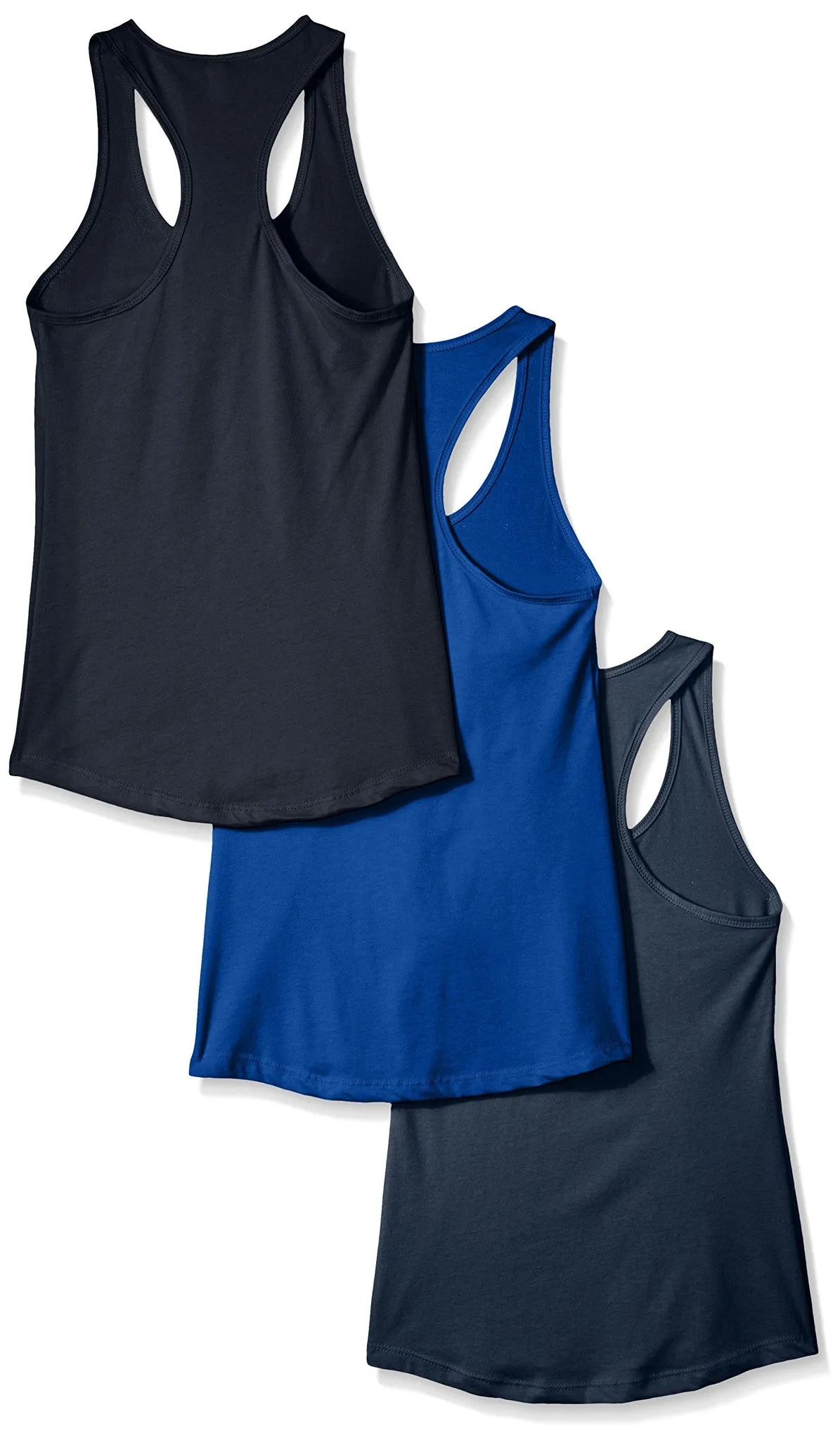 Clementine Women's Petite Plus Ideal Racerback Tank (Pack of 3)