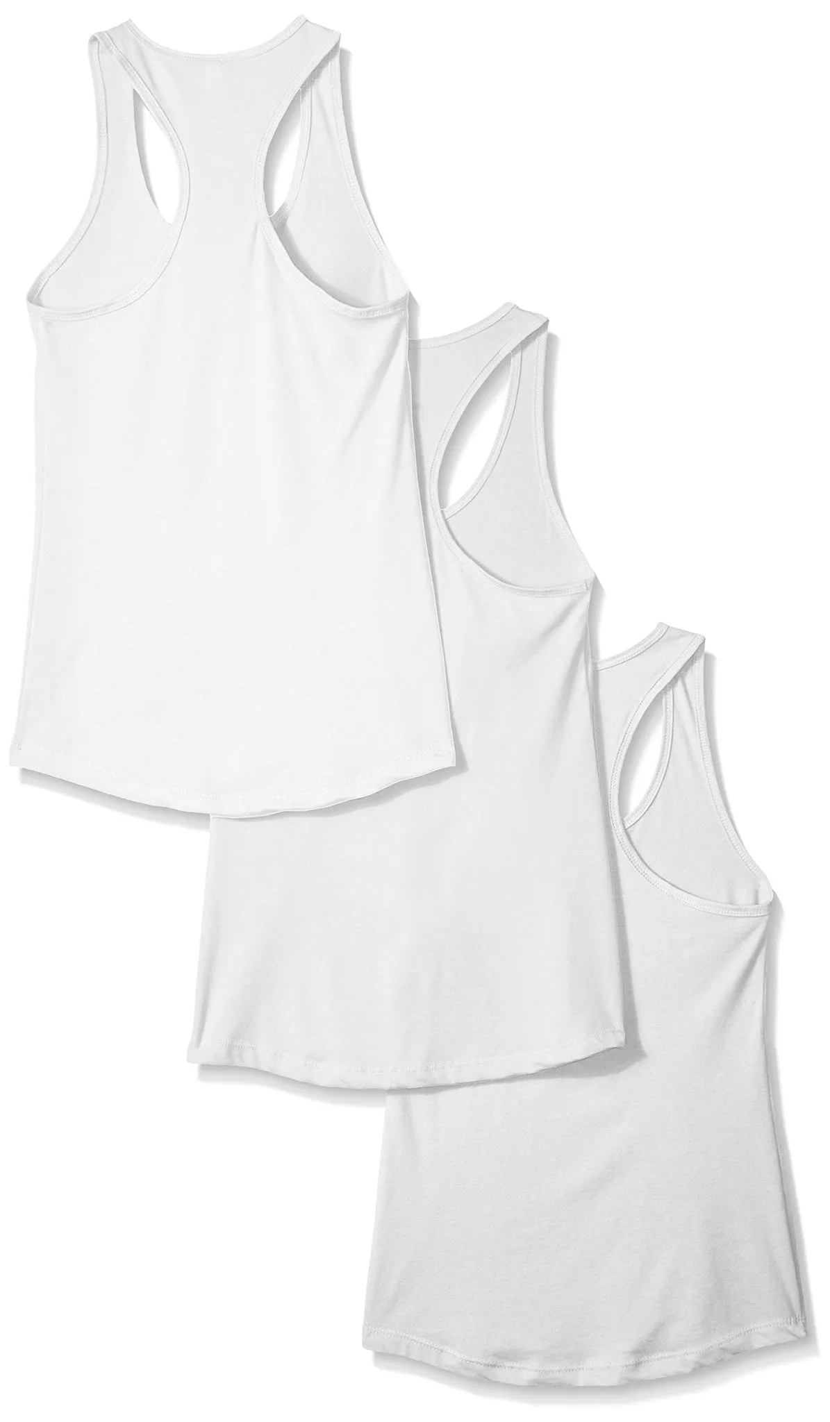 Clementine Women's Petite Plus Ideal Racerback Tank (Pack of 3)