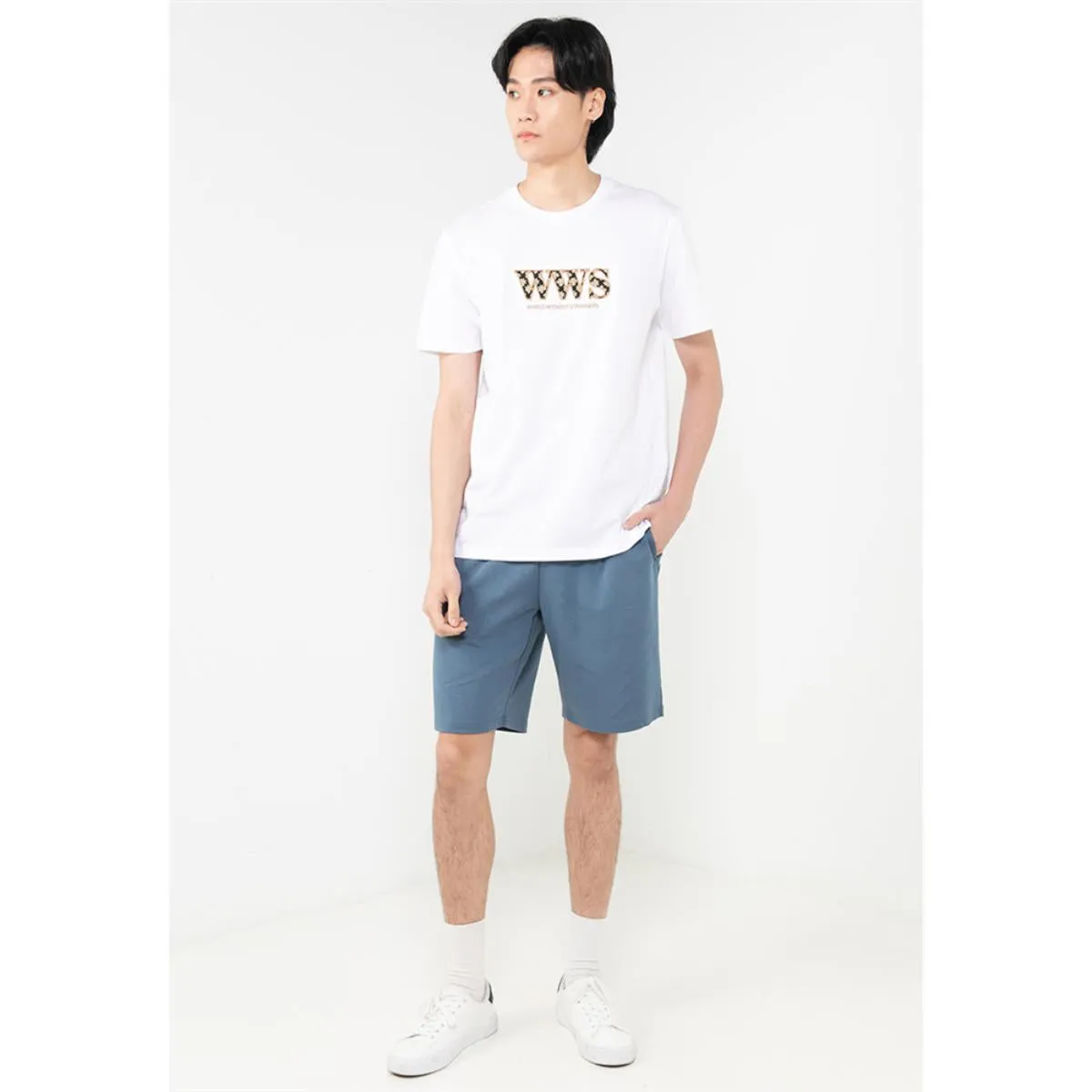 Cotton Jersey Crewneck Short Sleeve Slim Print Tees (WWS)