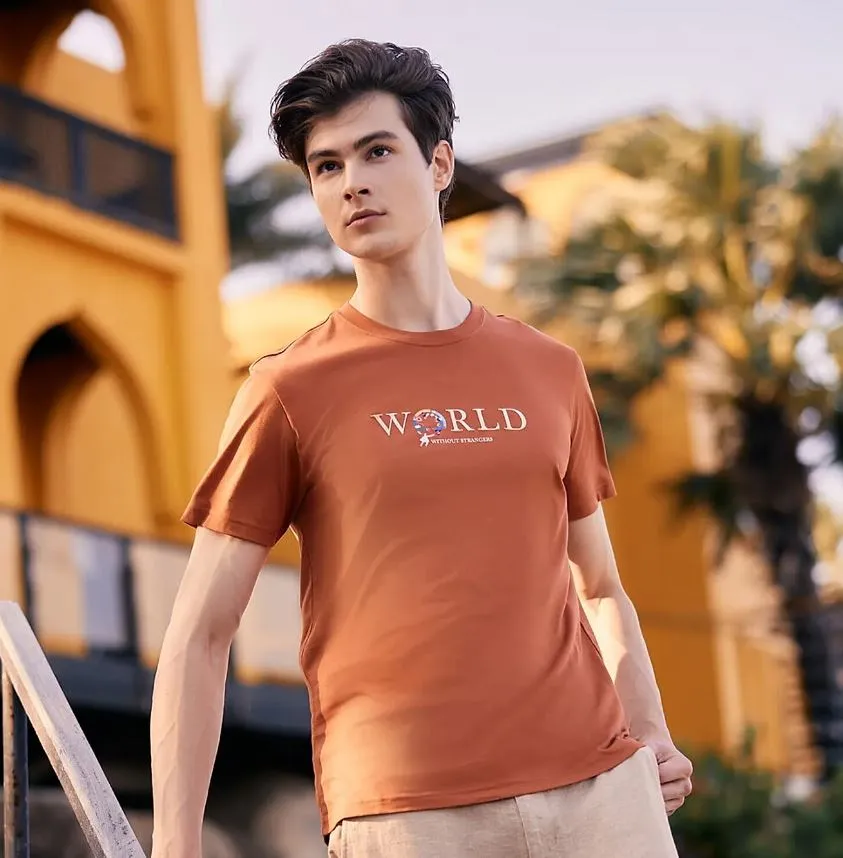 Cotton Jersey Crewneck Short Sleeve Slim Print Tees (WWS)