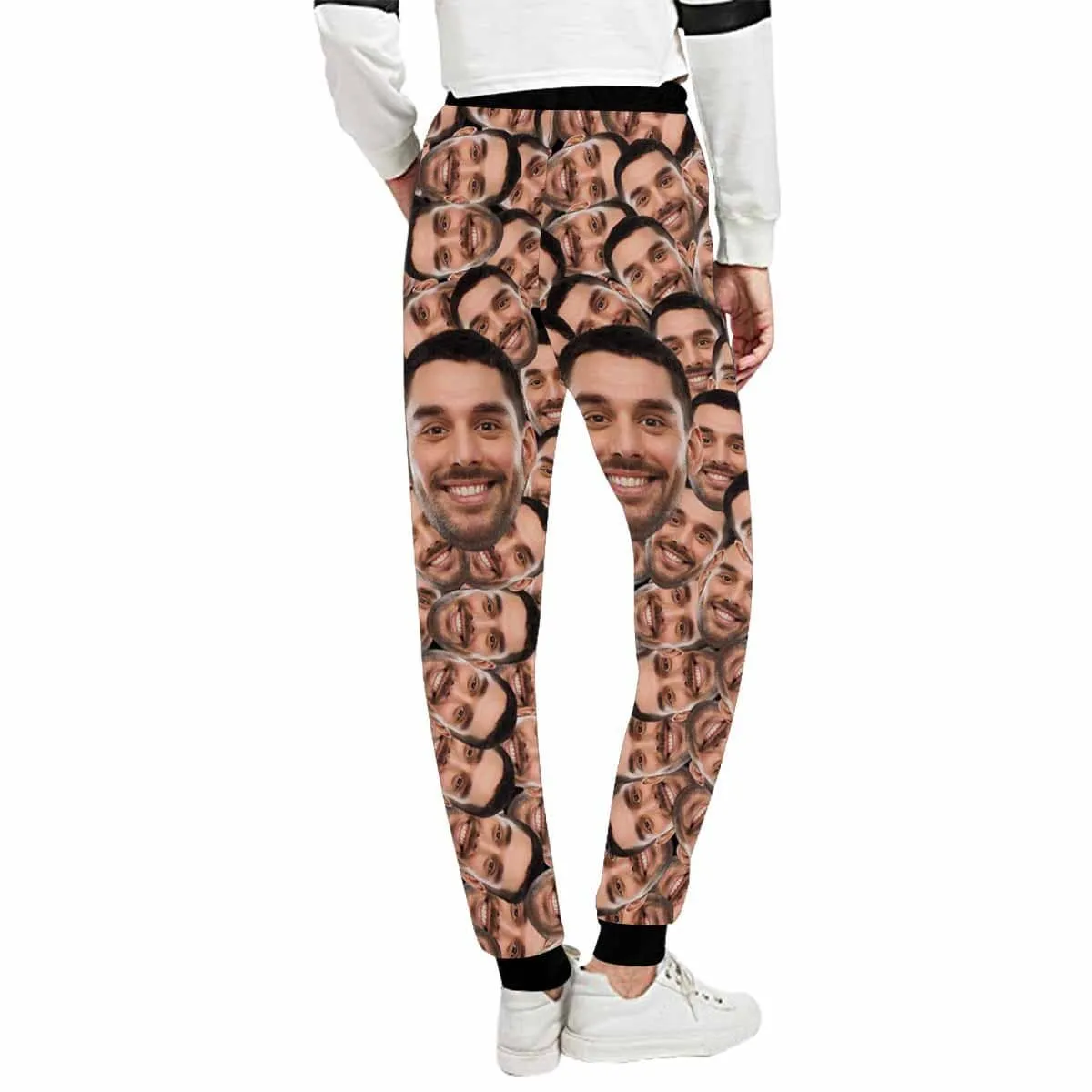 Custom Big Face Fashion Seamless Personalized Closed Bottom Casual Sweatpants