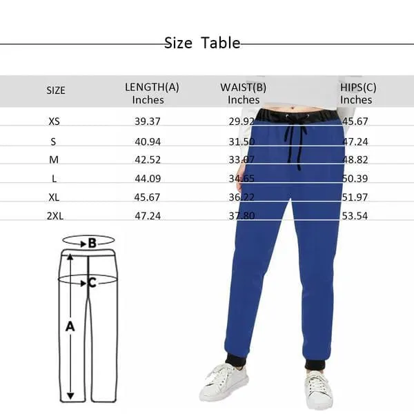 Custom Big Face Fashion Seamless Personalized Closed Bottom Casual Sweatpants
