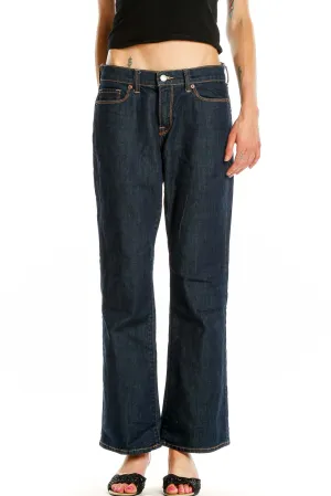 Dark Blue Classic Bootcut Jeans