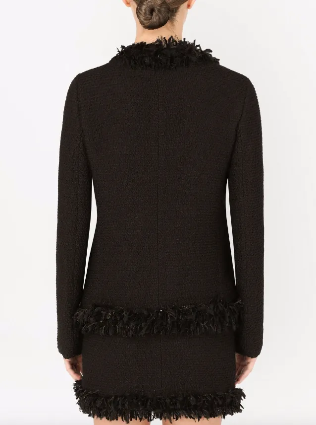 Dolce & Gabbana single-breasted bouclé jacket