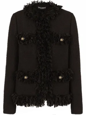 Dolce & Gabbana single-breasted bouclé jacket