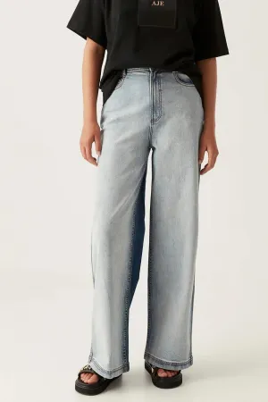 Embrace Wide Leg Jeans Two Tone Indigo