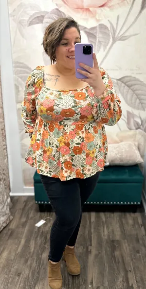 Florals Babydoll Top