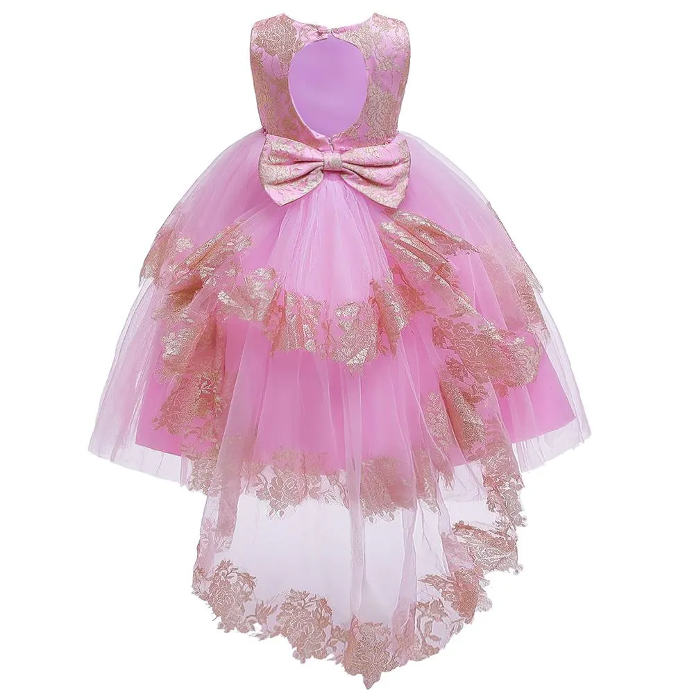 Girls Prom Dress Princess Dress Backless Mesh Skirts Evening Dresses
