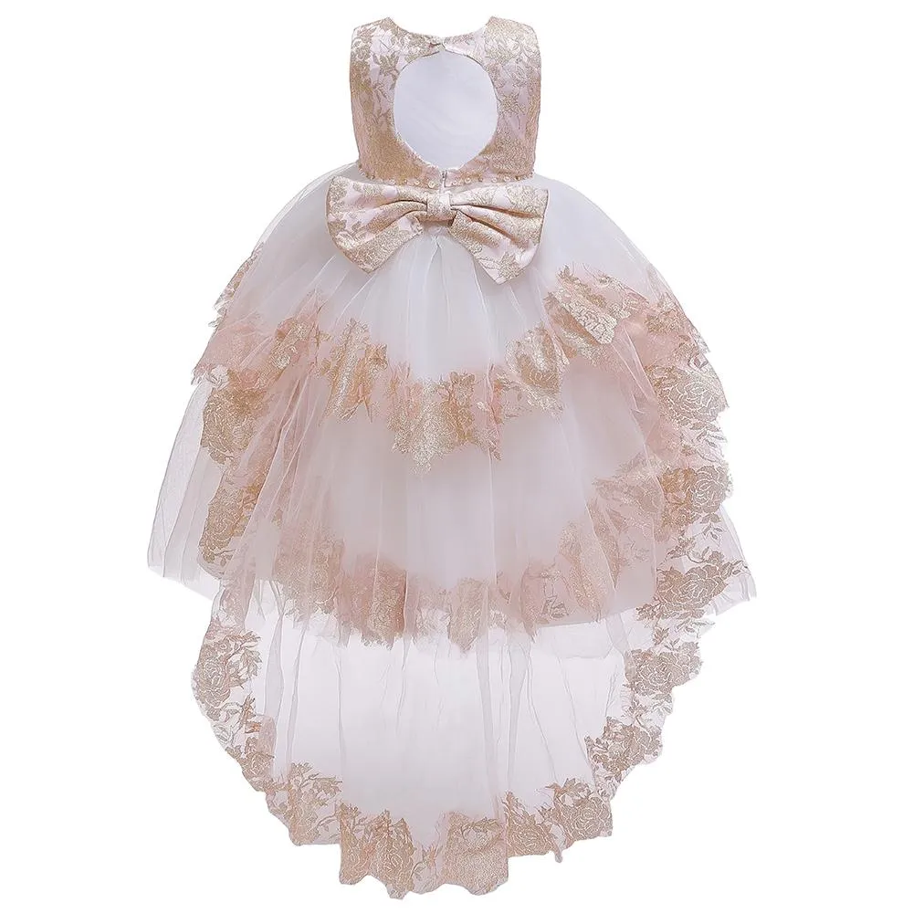 Girls Prom Dress Princess Dress Backless Mesh Skirts Evening Dresses