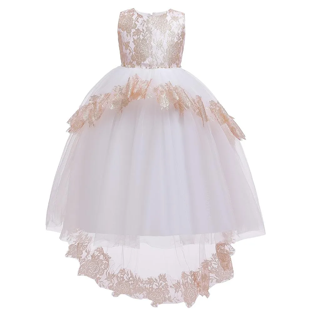 Girls Prom Dress Princess Dress Backless Mesh Skirts Evening Dresses