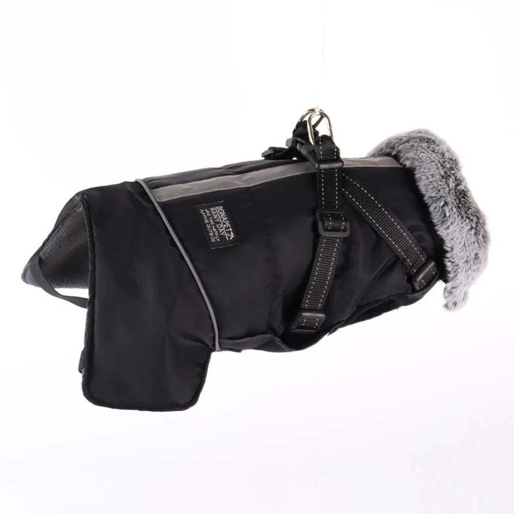 HeatHarness™ Winter Dog Jacket - Ultra Warm Coat with Built-in Harness