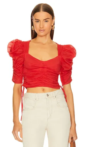 Isabel Marant Etoile Galaor Top in Red