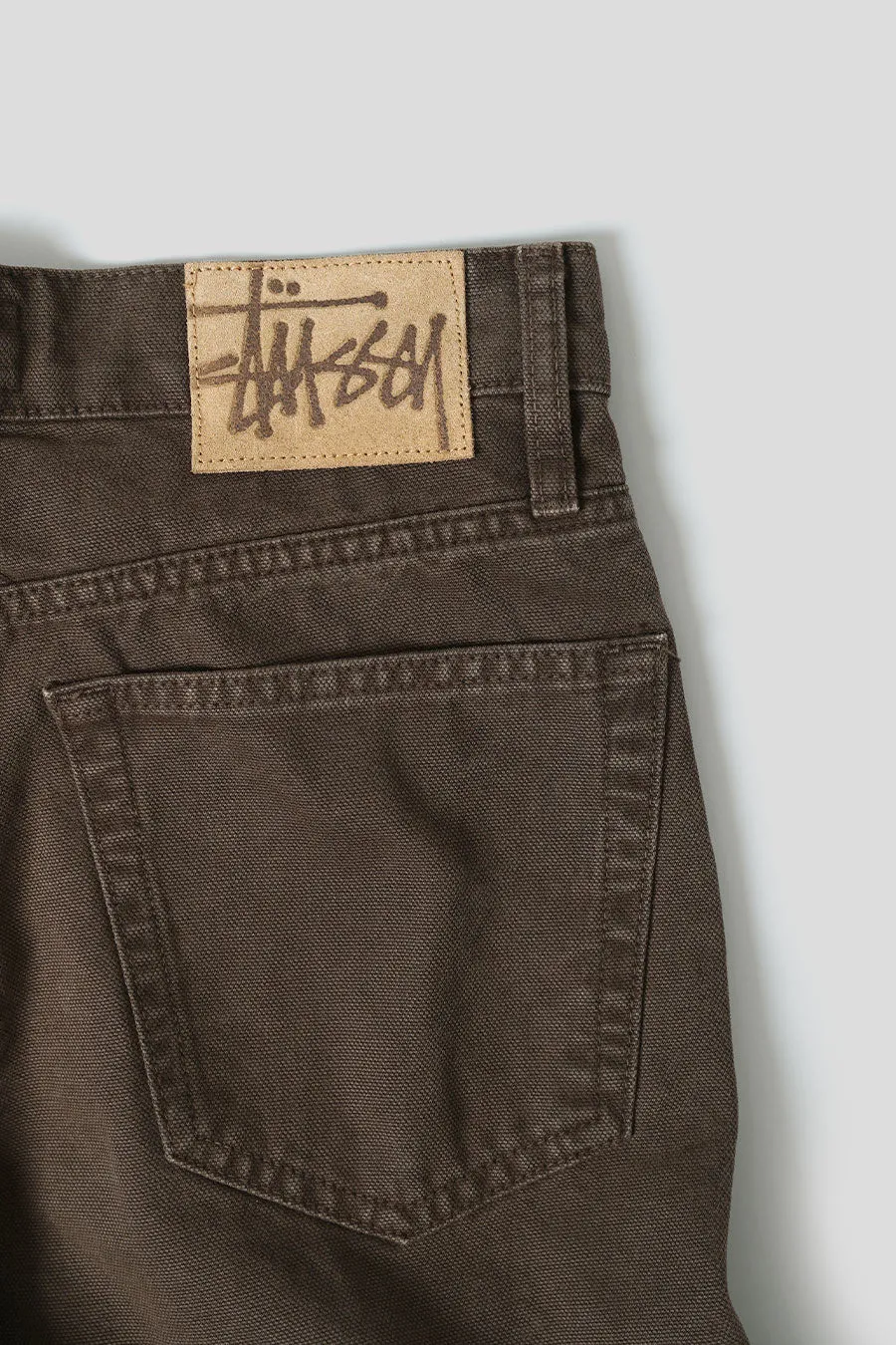 JEAN CLASSIC WASHED CANVAS MARRON