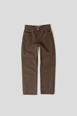 JEAN CLASSIC WASHED CANVAS MARRON
