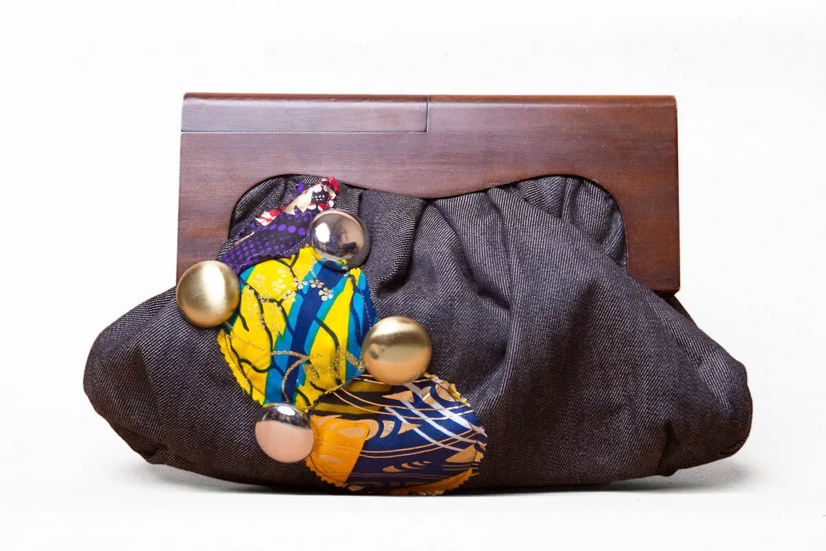 Jeans and Ankara Clutch