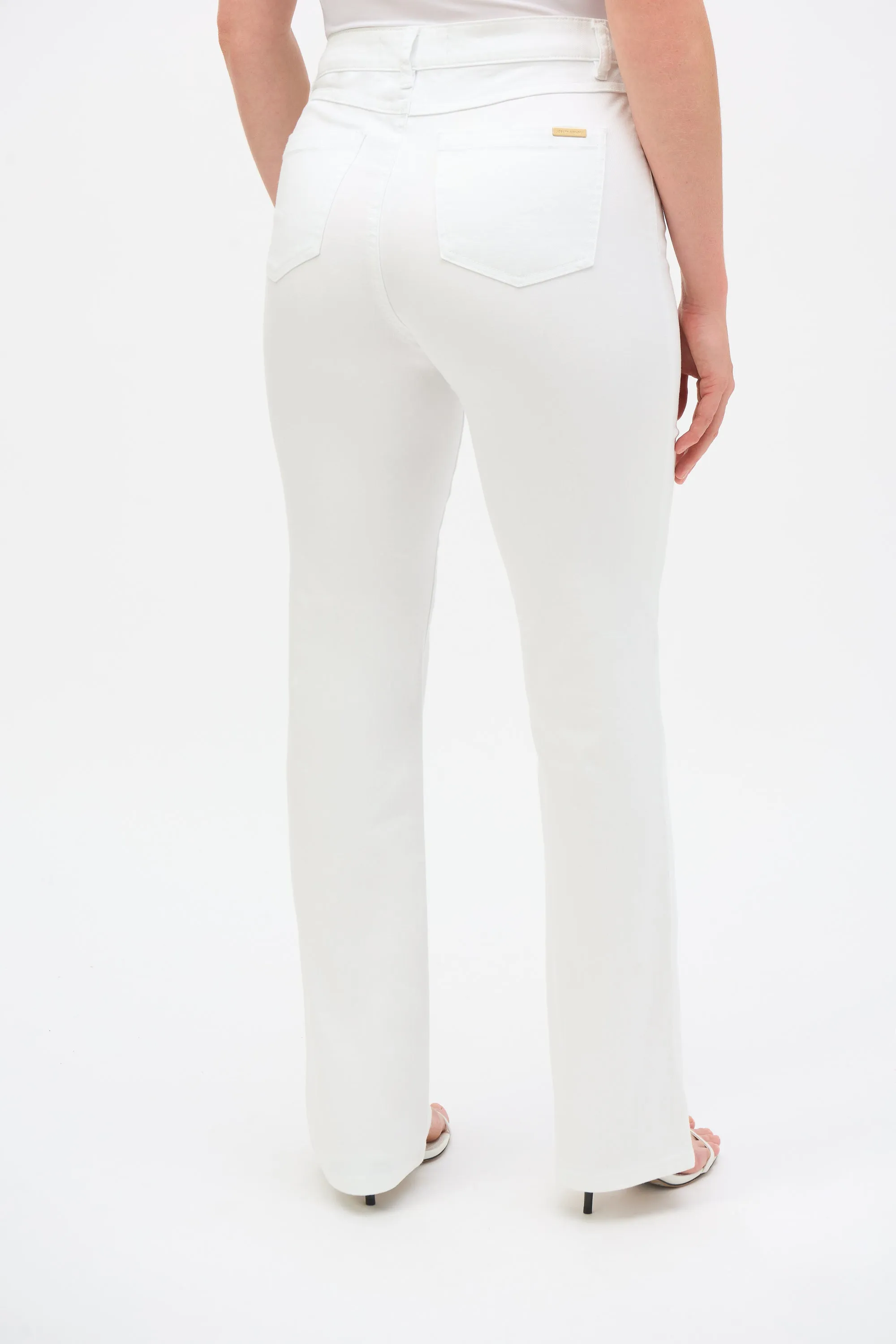Joseph Ribkoff White Brooke Classic Bootcut Stretch Jeans