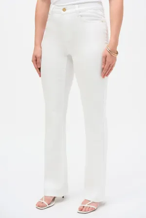 Joseph Ribkoff White Brooke Classic Bootcut Stretch Jeans