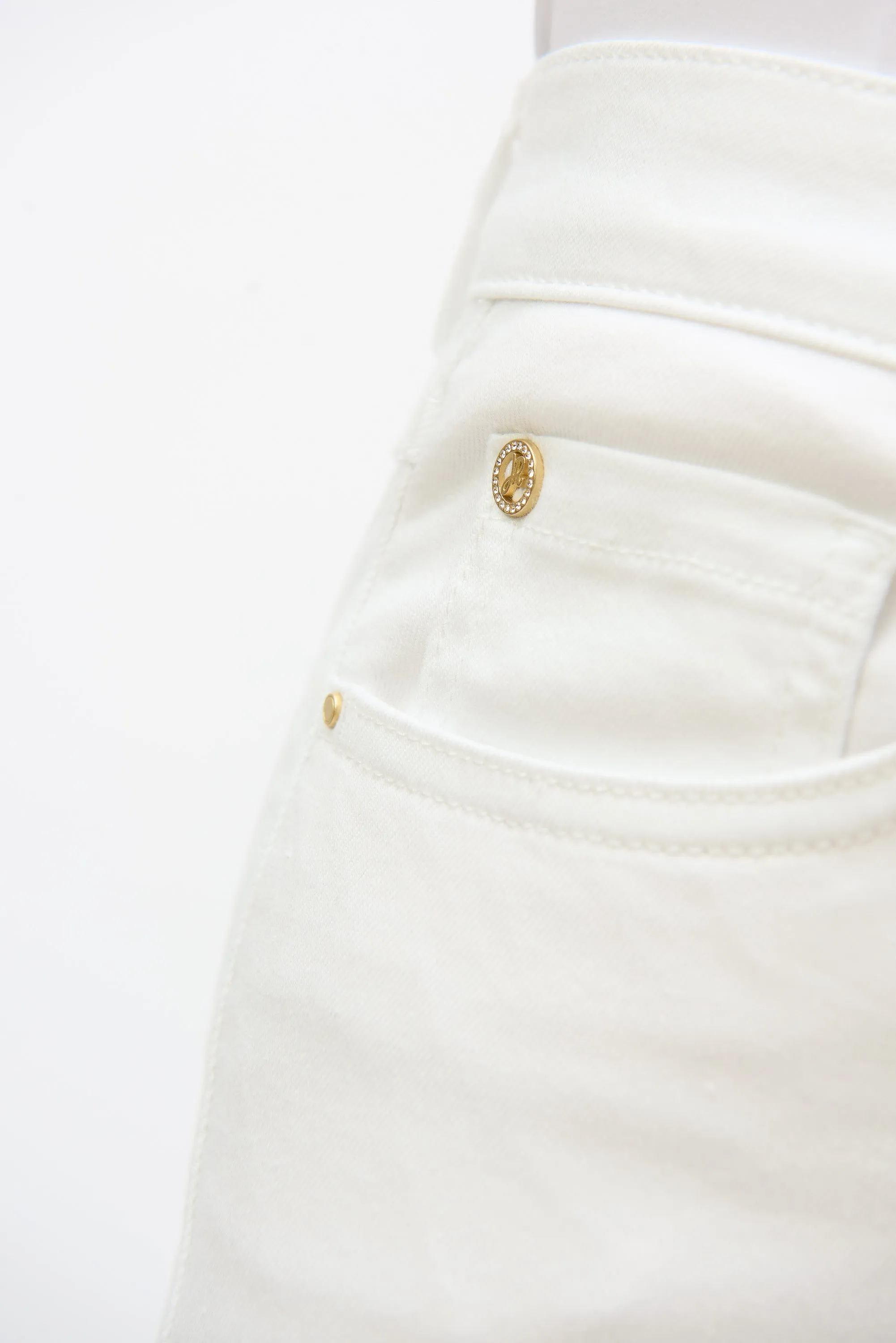 Joseph Ribkoff White Brooke Classic Bootcut Stretch Jeans