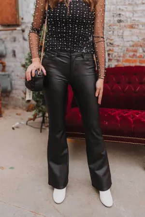 Kancan Midrise Leather Flares