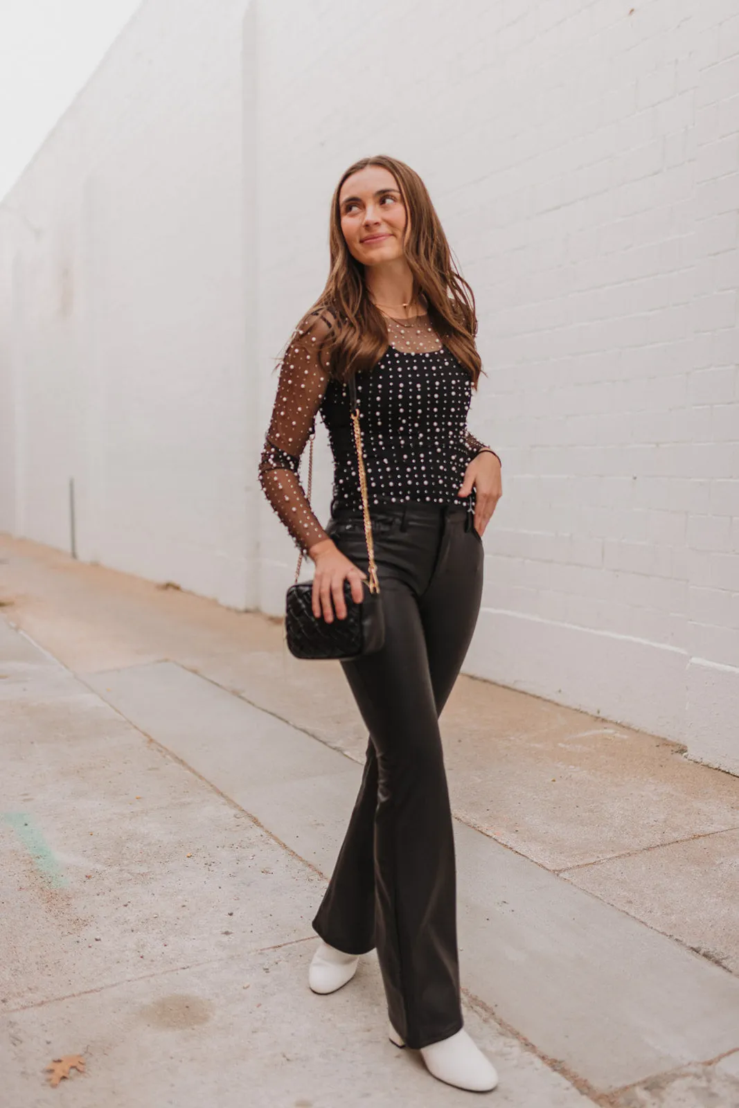 Kancan Midrise Leather Flares