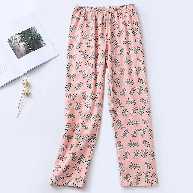 Loungewear Women Printed Summer Cotton Comfortable Breathable Loose Pajama Pants