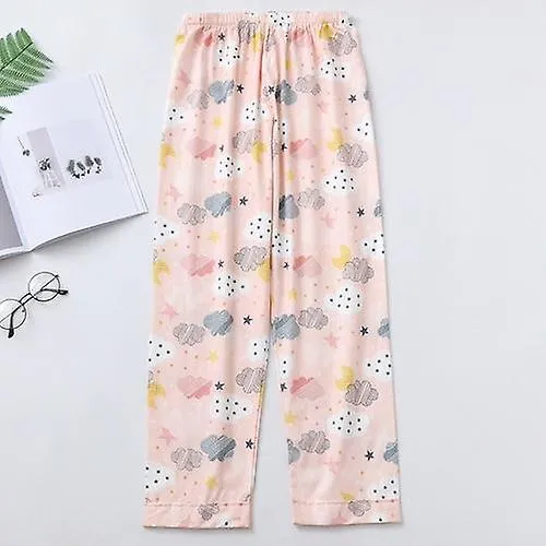 Loungewear Women Printed Summer Cotton Comfortable Breathable Loose Pajama Pants