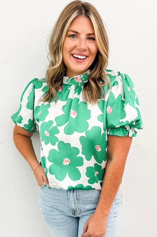 Macey Frill Neckline Blouse