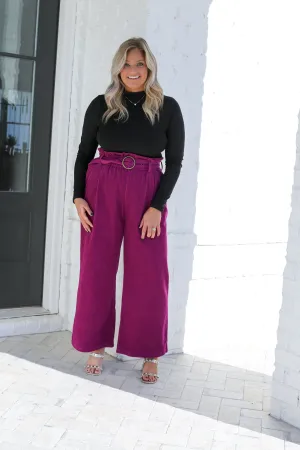 Magenta Corduroy Pants
