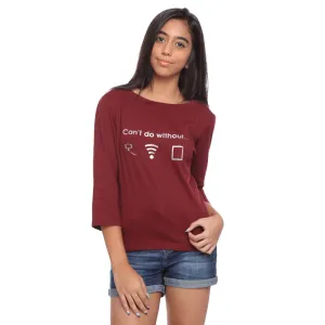 Maroon Long Tee Can't Do Without