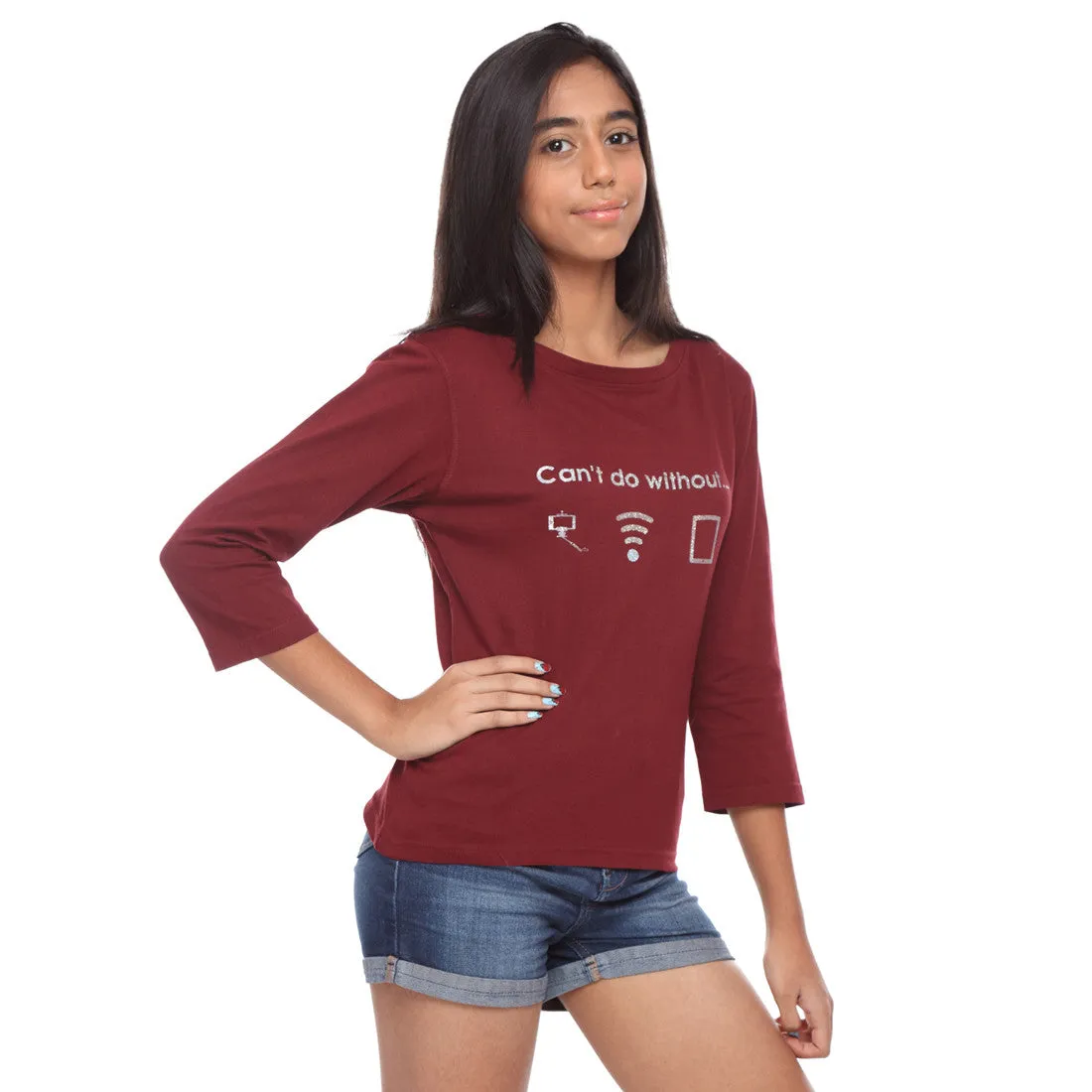 Maroon Long Tee Can't Do Without