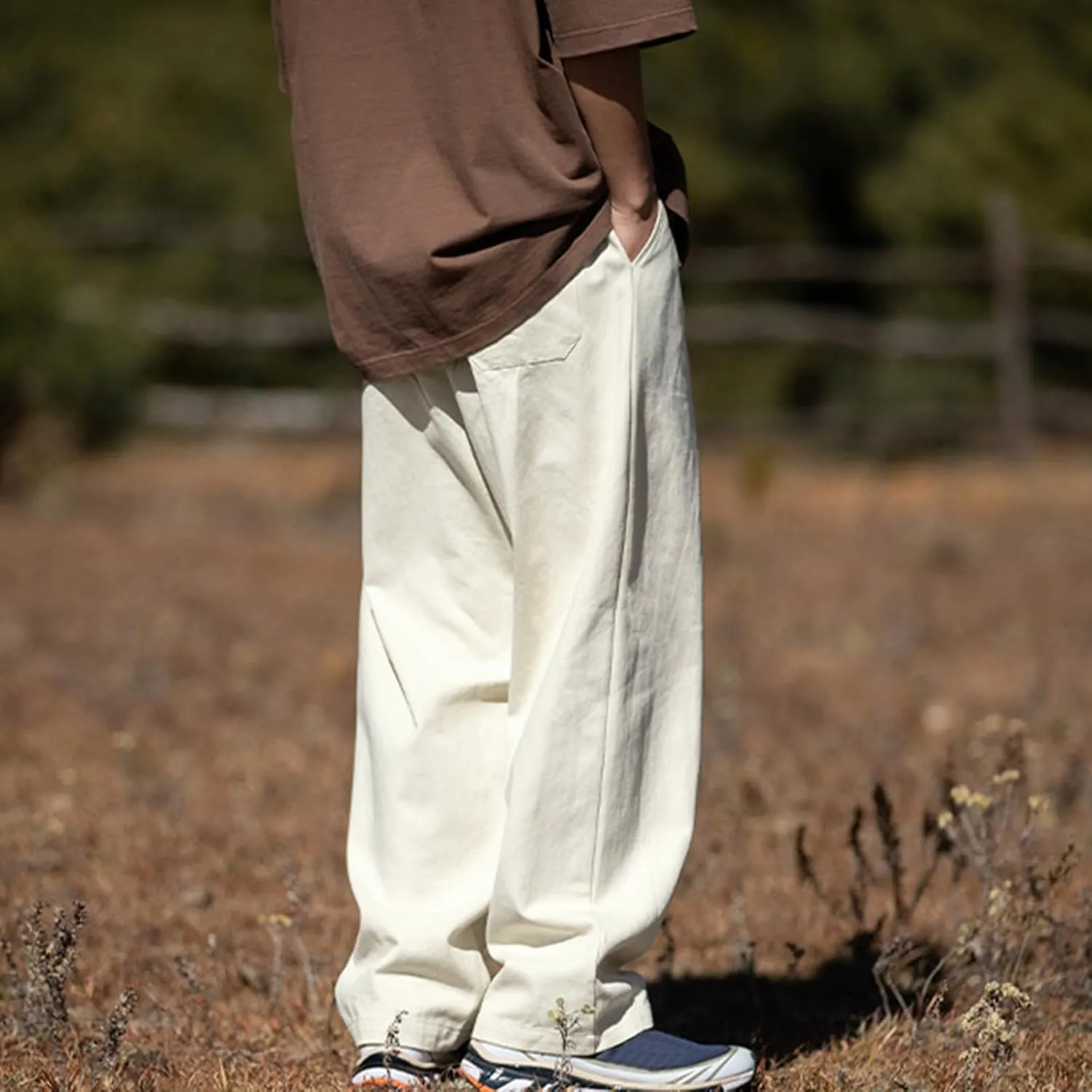 Mens Casual Pants 2024 Fashion Boho Drawstring Waist Pants Relaxed Slim Fit Streetwear Trousers with Pockets