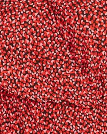 Michael Kors Women's Plus Peplum Wrap Pleated Knit Top Red Size 3X | Red