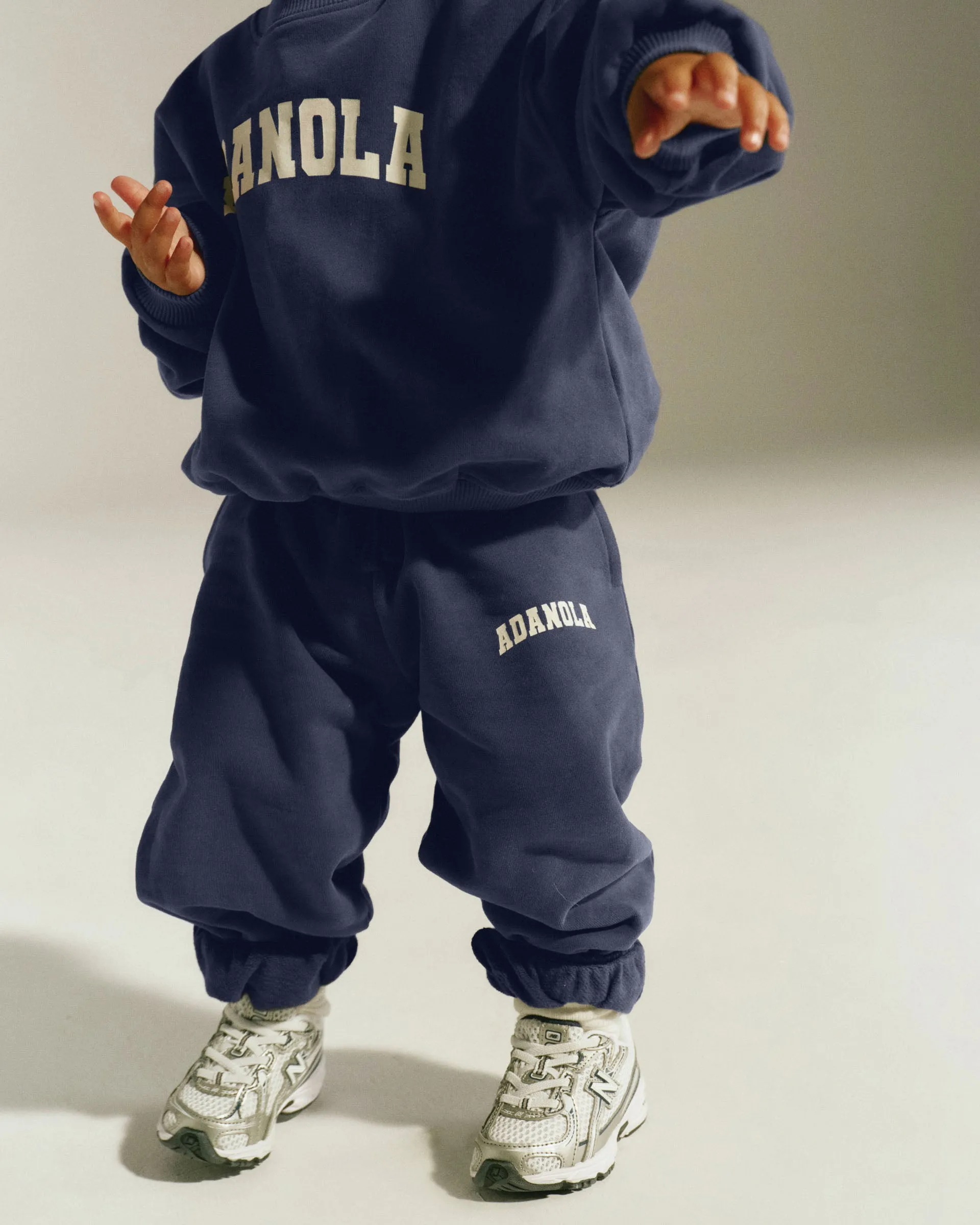Mini Varsity Sweatpants - Midnight Blue/Marshmallow White