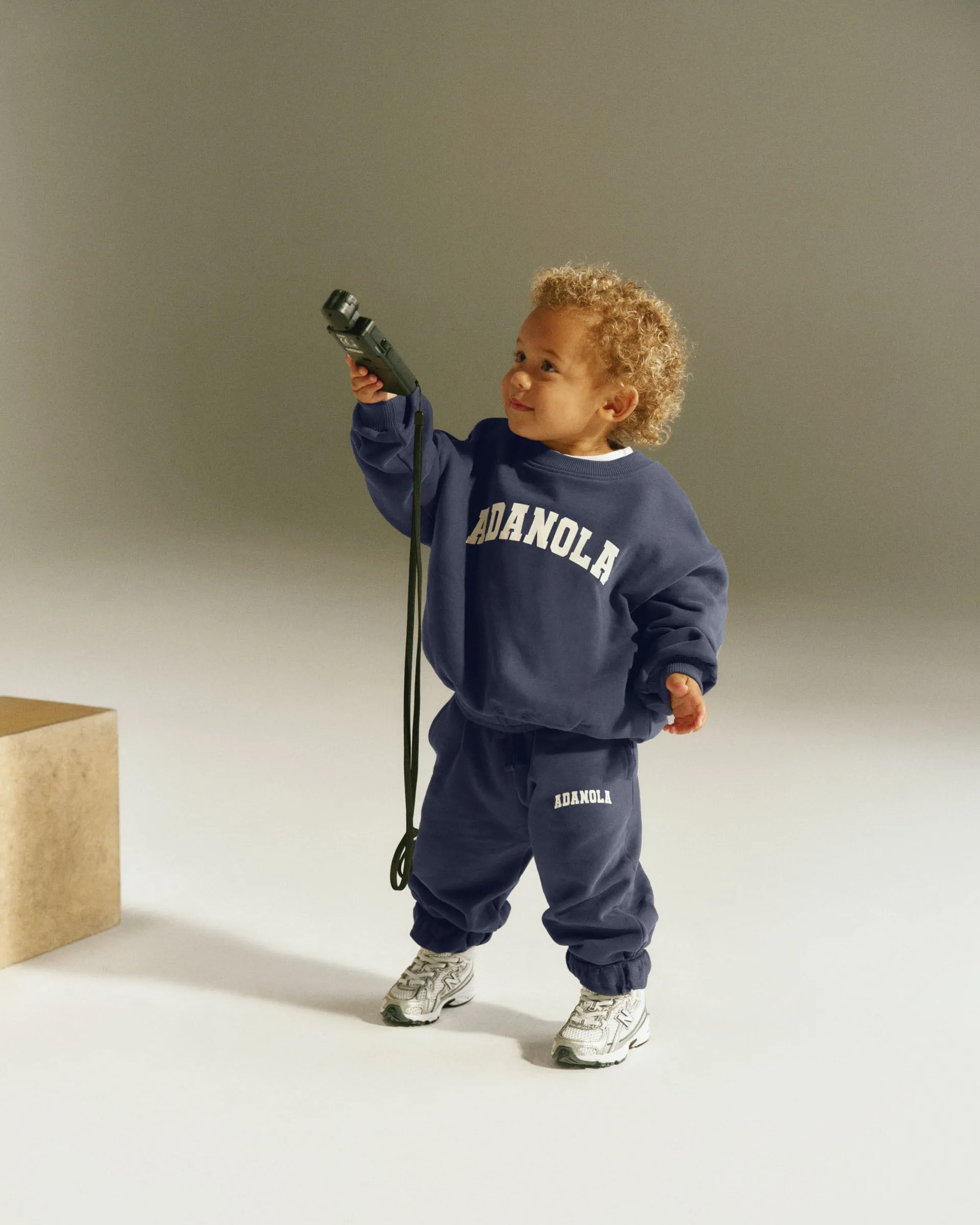 Mini Varsity Sweatpants - Midnight Blue/Marshmallow White