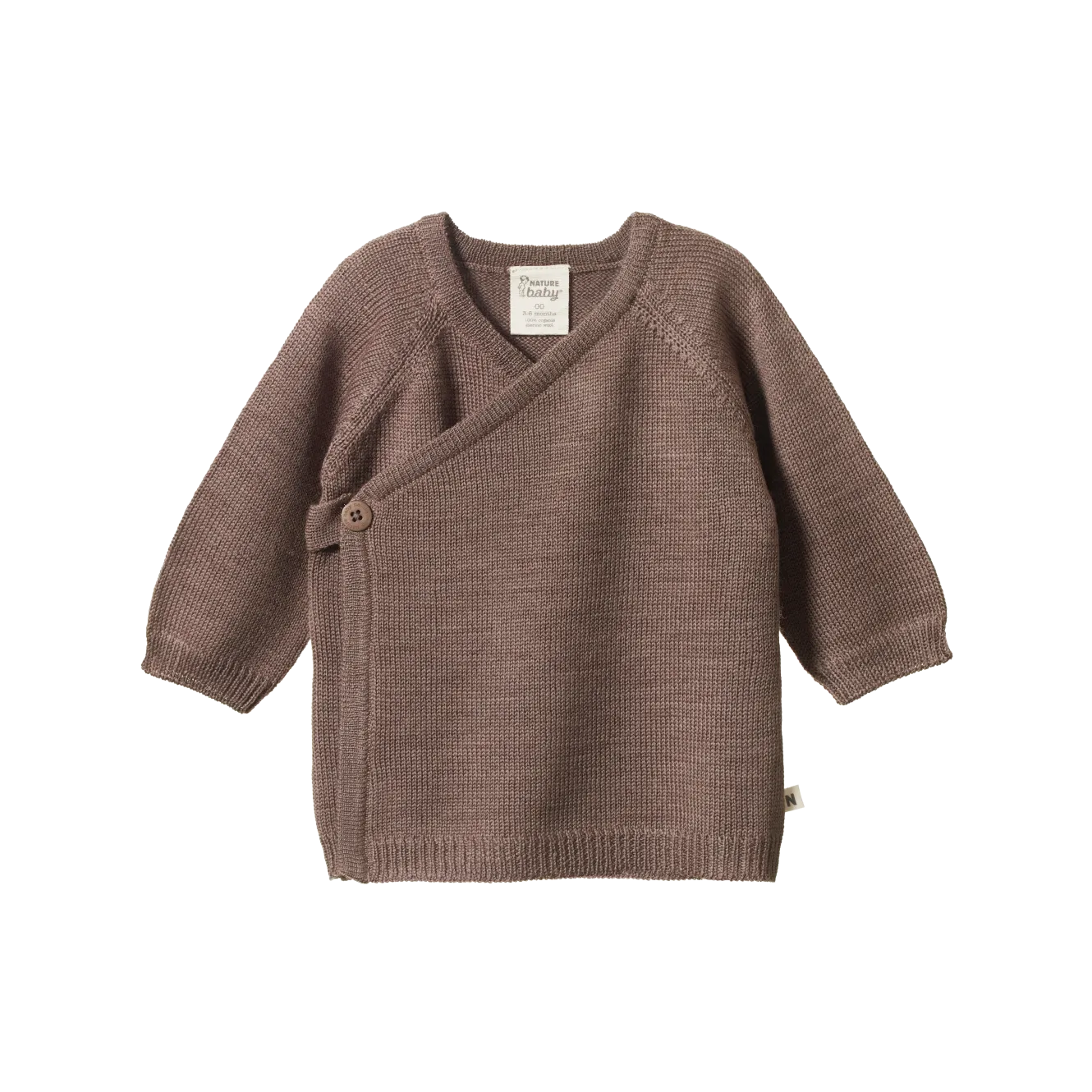 Nature Baby Merino Wool Knit Kimono Jacket - Cub Marl