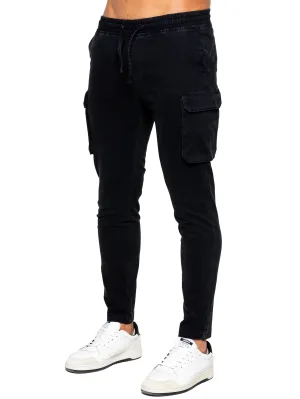 Nova Black Drawstring Cargo Pants