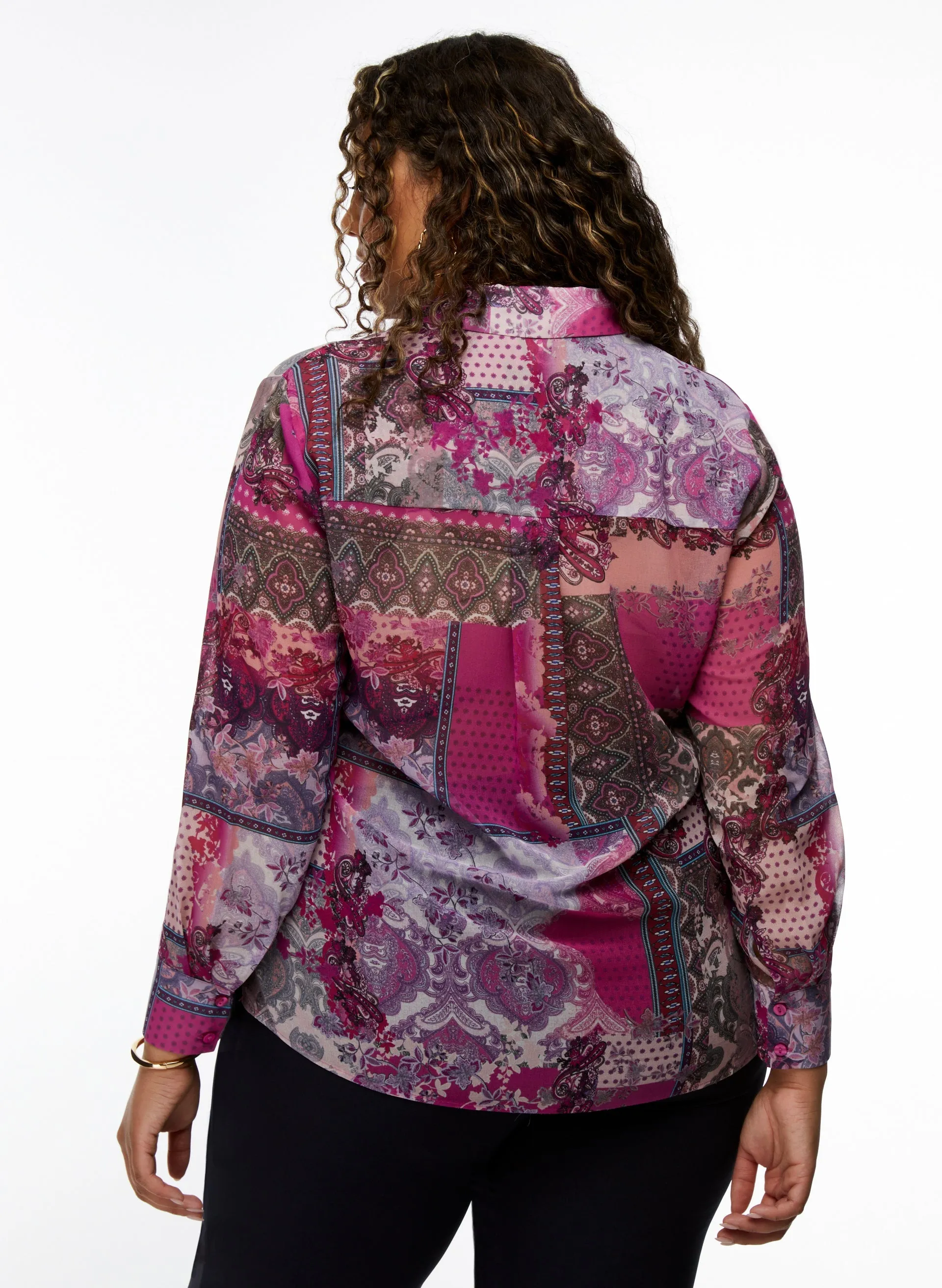 Paisley Patchwork Print Blouse
