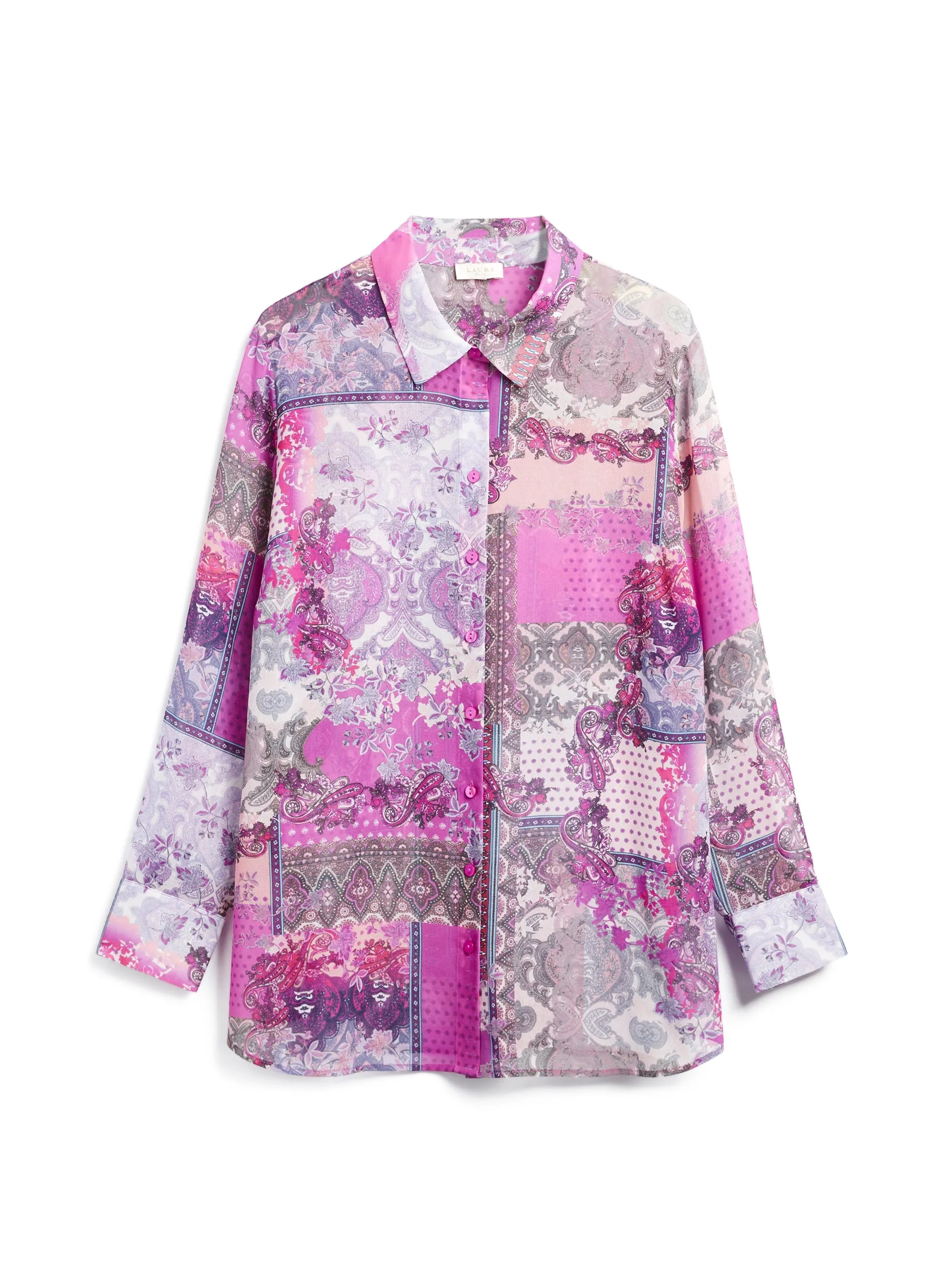 Paisley Patchwork Print Blouse