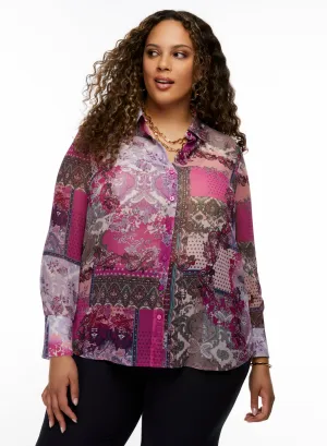 Paisley Patchwork Print Blouse