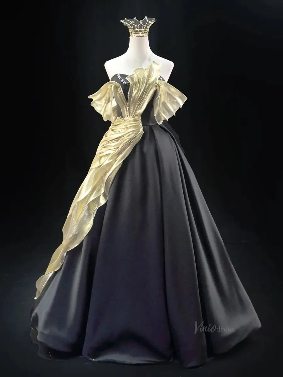Pink Satin Prom Dresses with Overlay, Sweetheart Neck, Strapless Quinceanera Dresses SU046